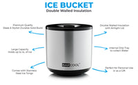 Thumbnail for Barcool 4L Ice Bucket - Round Silver