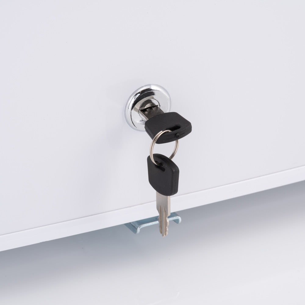 Subcold Eco white 100 litre undercounter fridge lockable with key