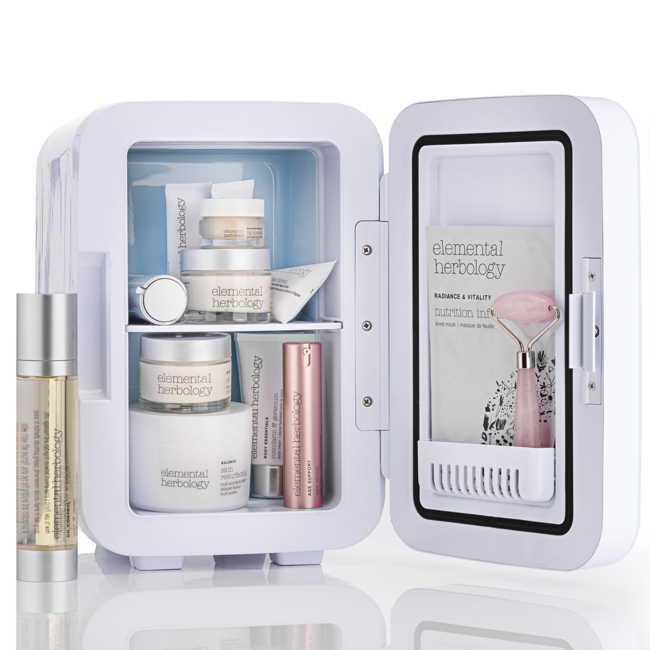 Subcold Ultra 6L pink mini fridge as skincare fridge with beauty and cosmetic products inside