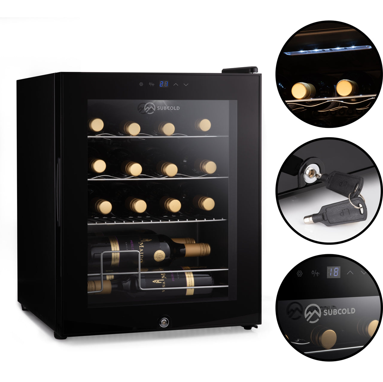 Subcold Viva 16 bottles wine cooler fridge (48 litre) features