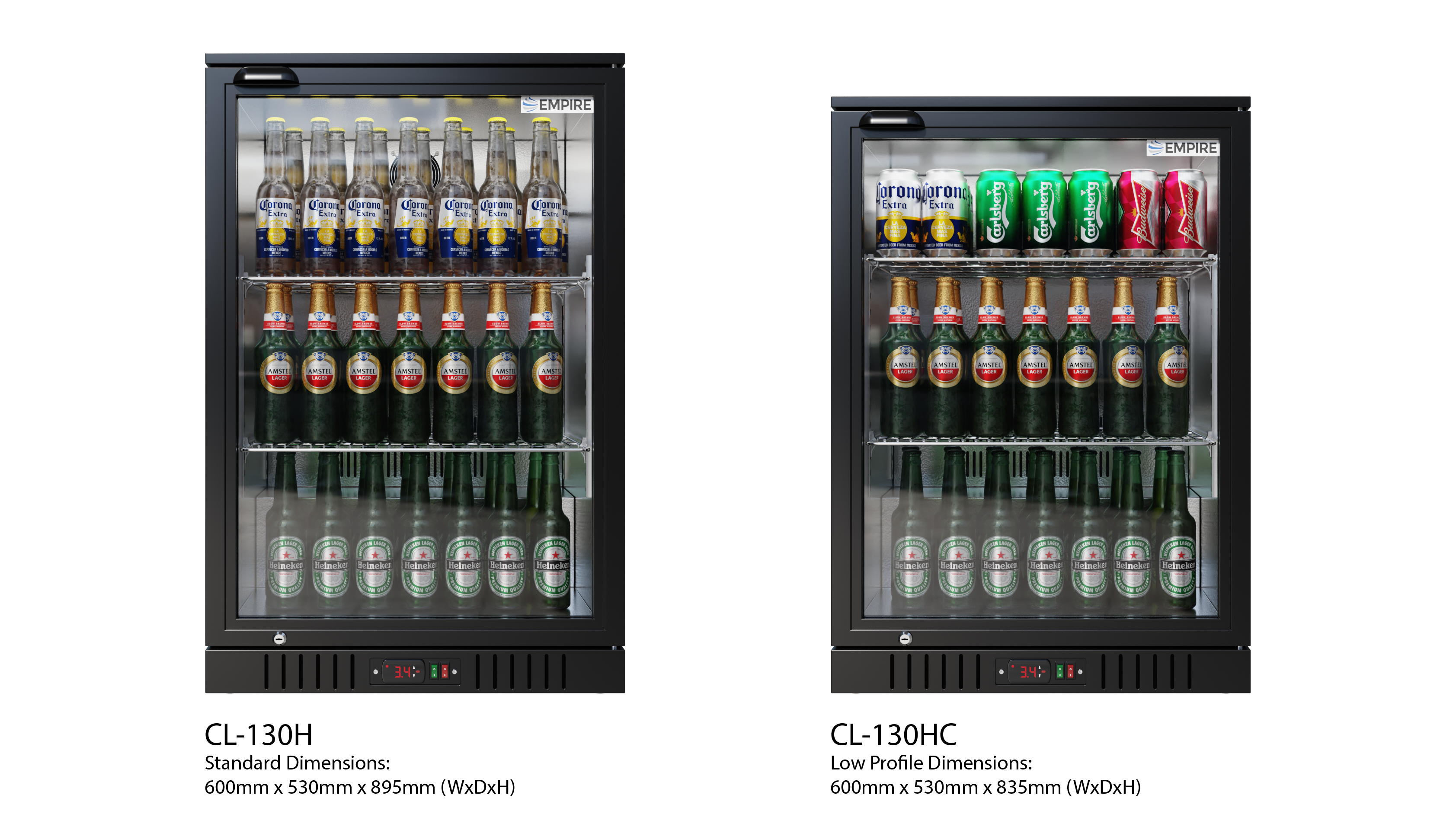 Empire Back Bar Cooler 138L Bottle Cooler Commercial Fridge CL-130H