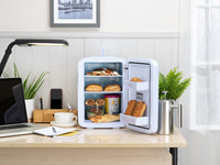 Thumbnail for Subcold Ultra 15 litre white mini fridge warmer with hot snacks inside