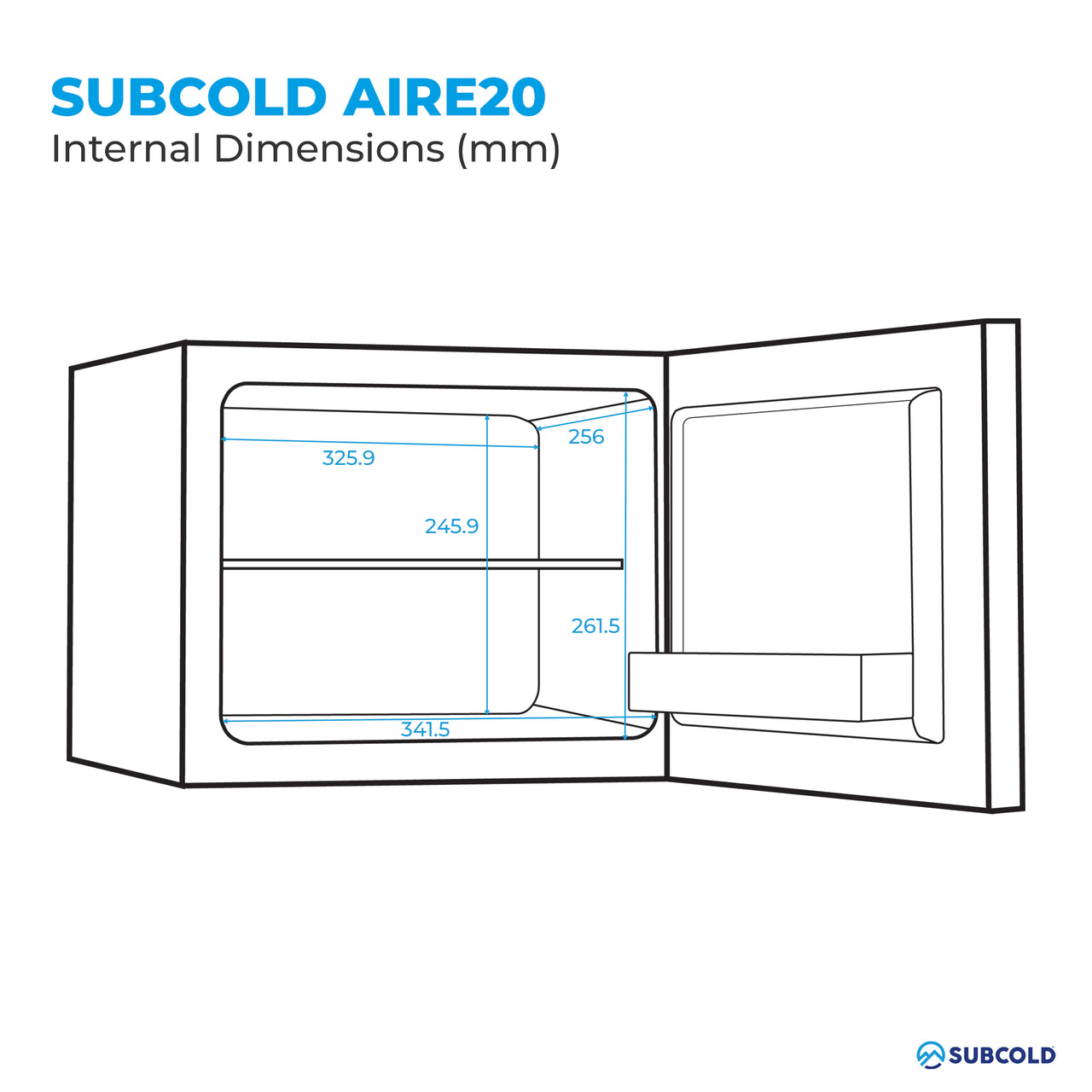 Subcold Aire20 LED Mini Fridge - Black | Refurbished