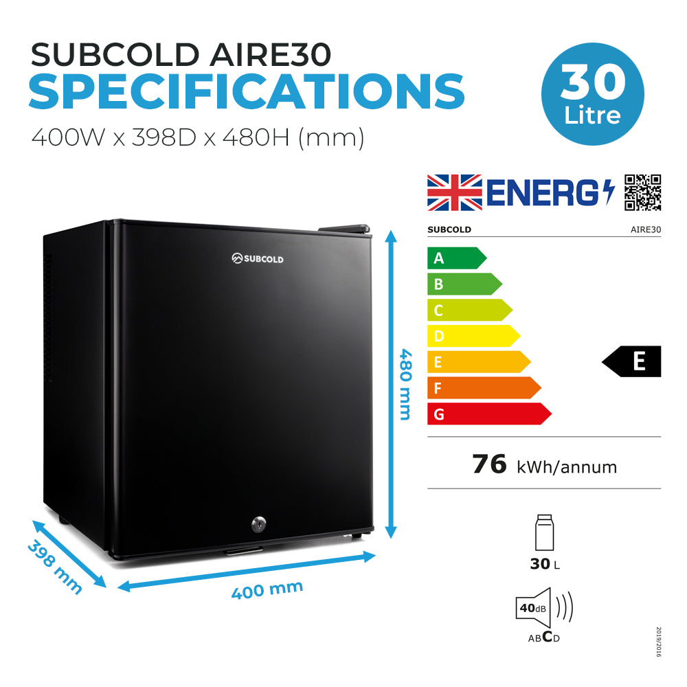 Subcold Aire30 LED Mini Fridge - Black – image 3