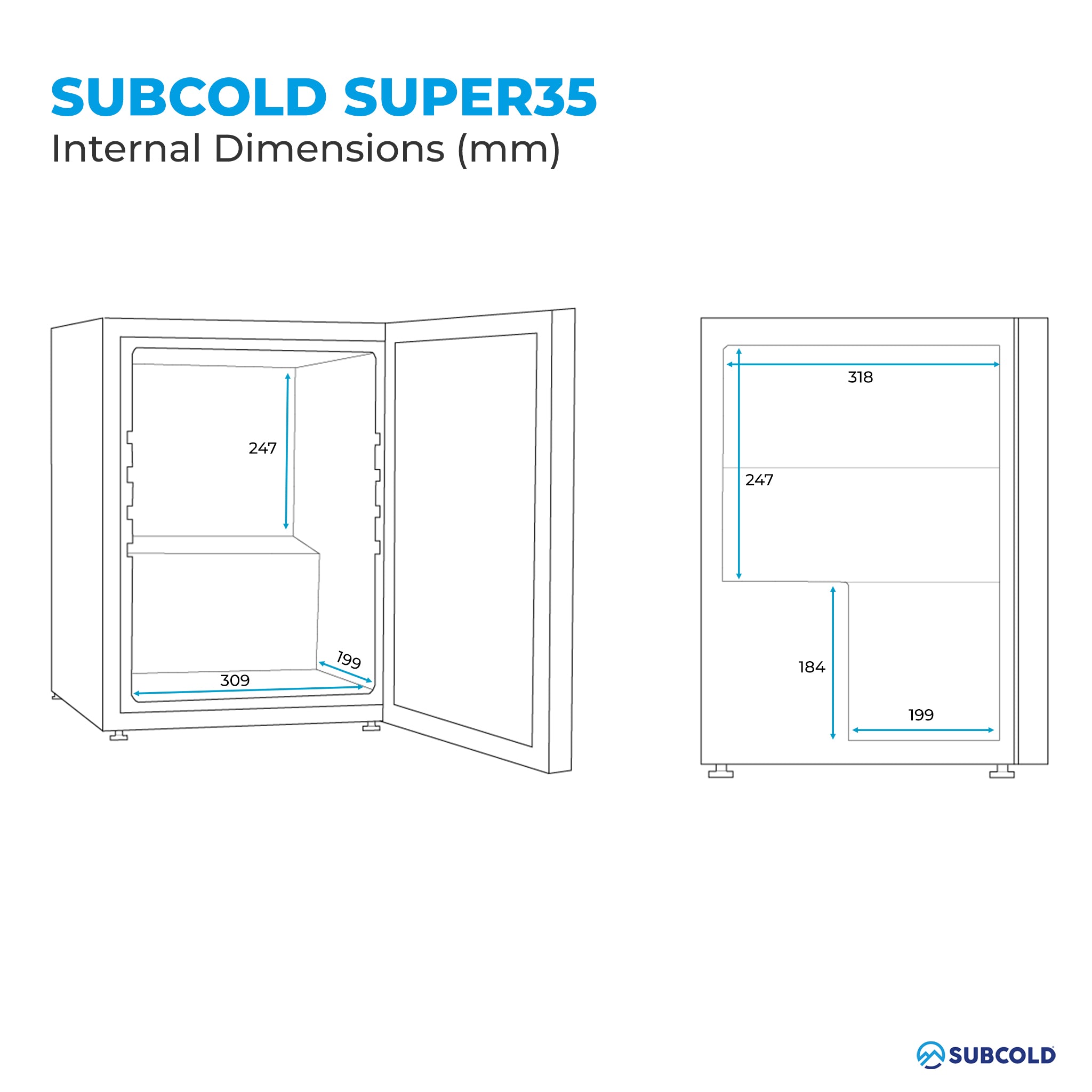Subcold Super 35 LED Beer Fridge - Silver – image 2
