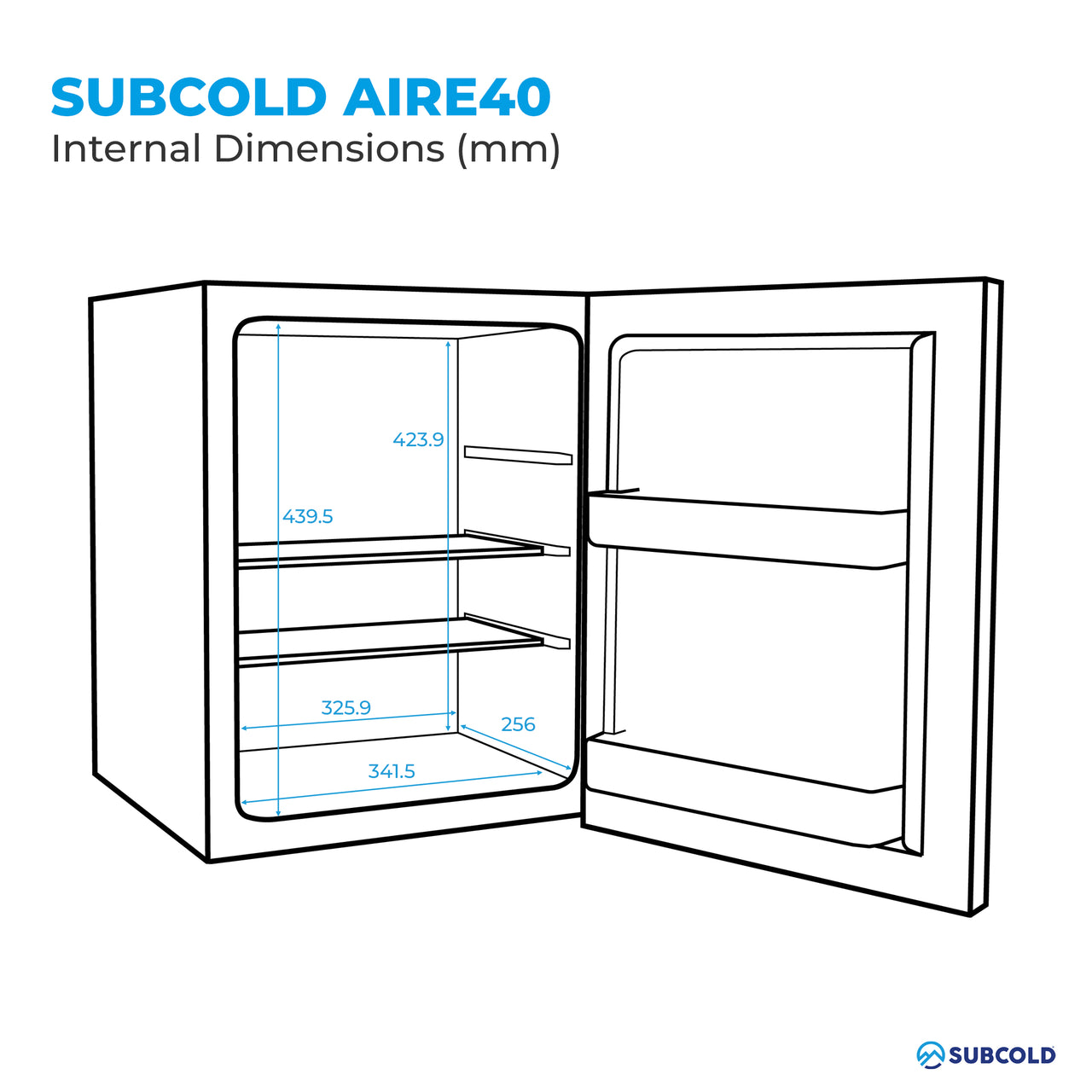 Subcold Aire40 LED Mini Fridge - White | Refurbished