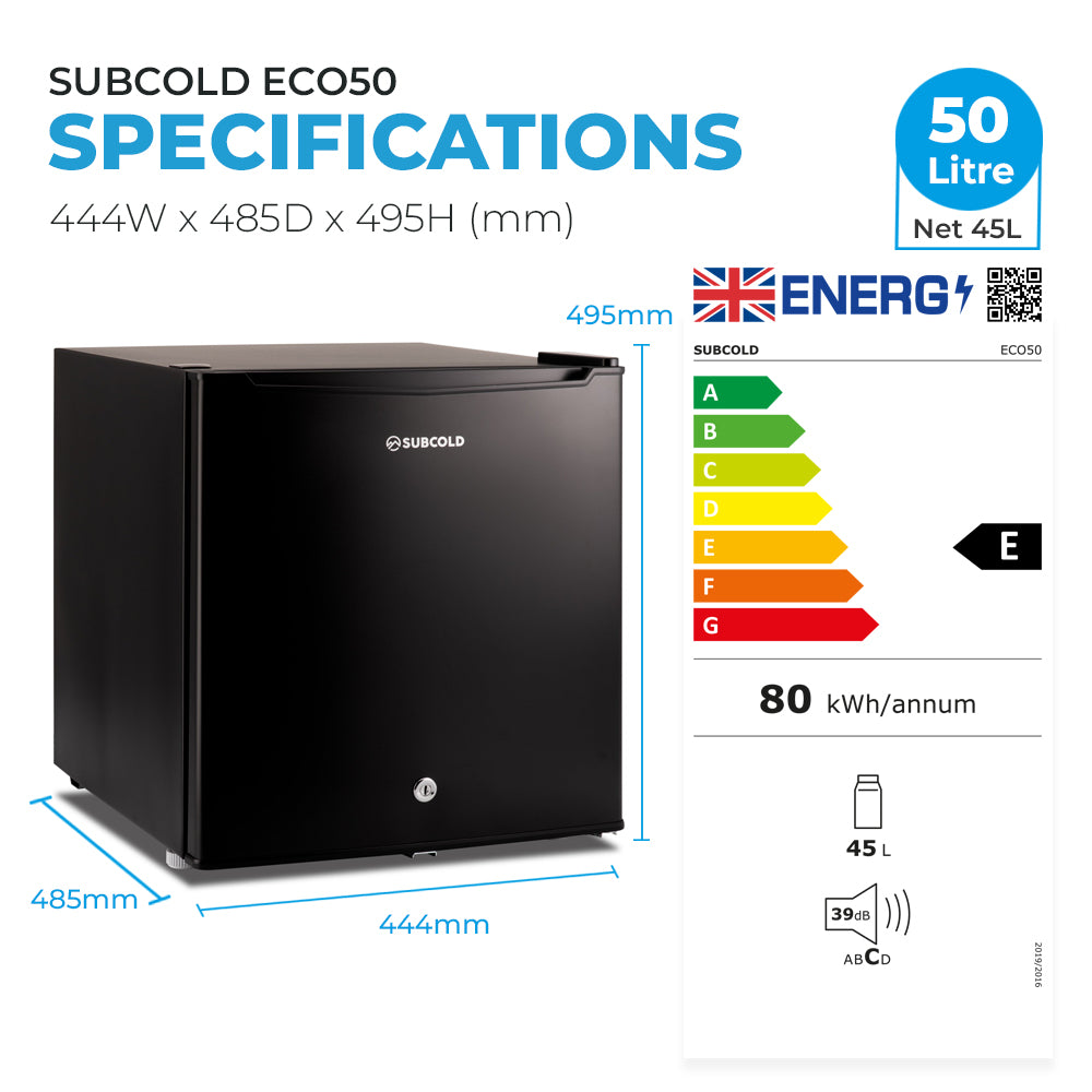 Subcold Eco50 Mini Fridge - Black