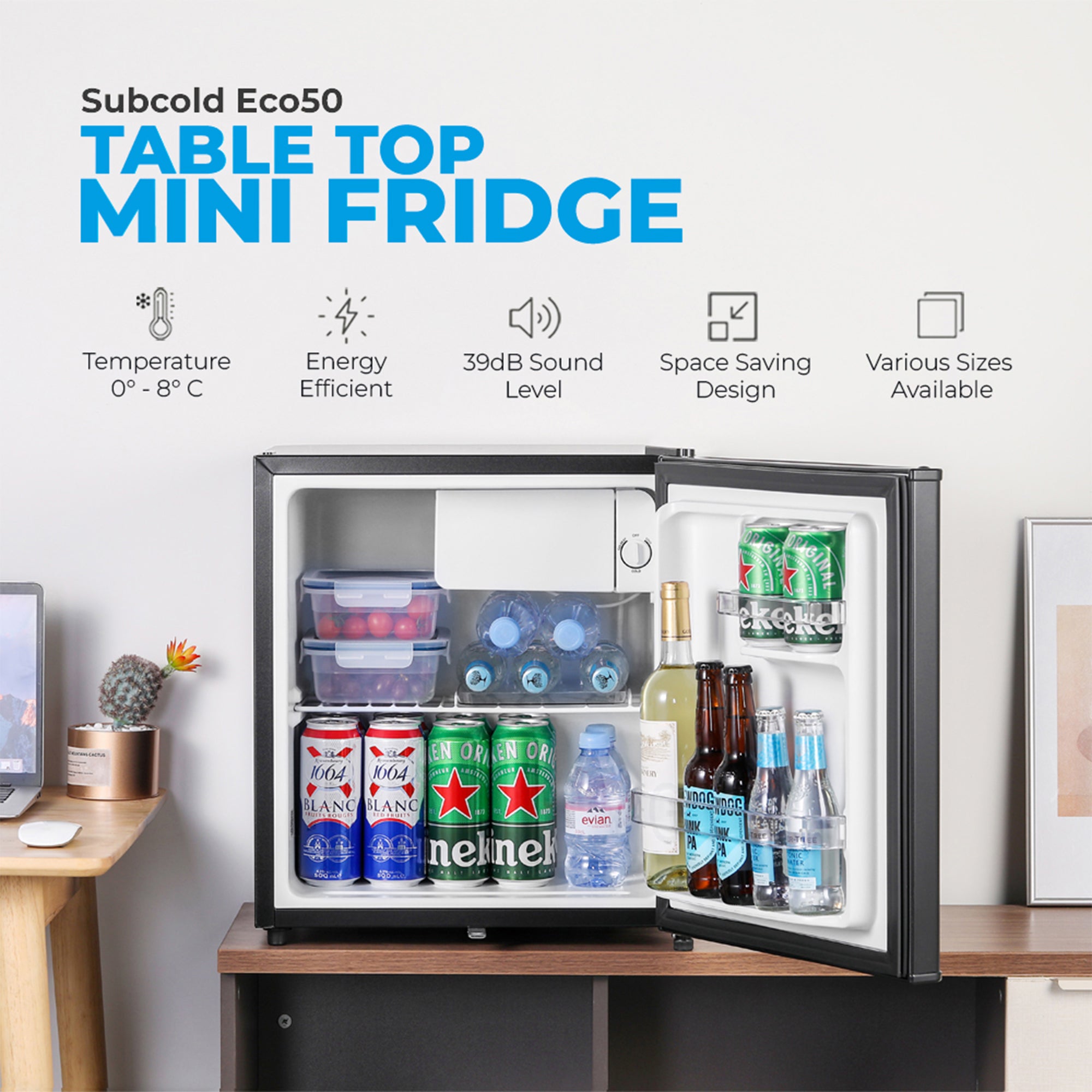 Subcold Eco50 Mini Fridge -  Black | Refurbished