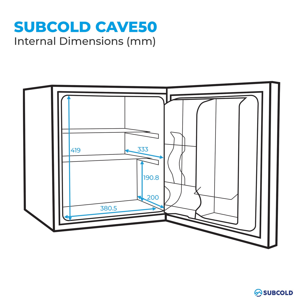 Subcold Cave 50 Solid Door Beer Fridge - Refurbished