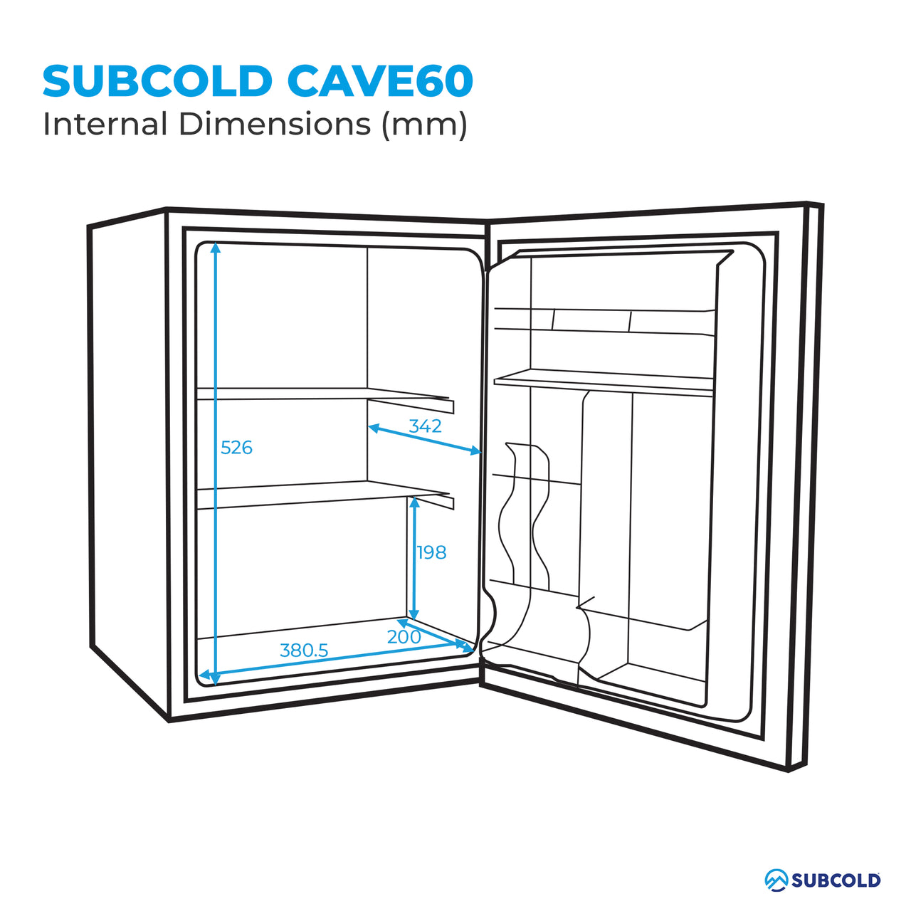 Subcold Cave60 Solid Door Beer Fridge