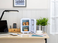 Thumbnail for Subcold Ultra 6 litre white mini fridge with hot snacks inside