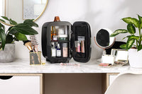 Thumbnail for Subcold Pro 6 litre black chequered mini skincare fridge for makeup beauty and cosmetics