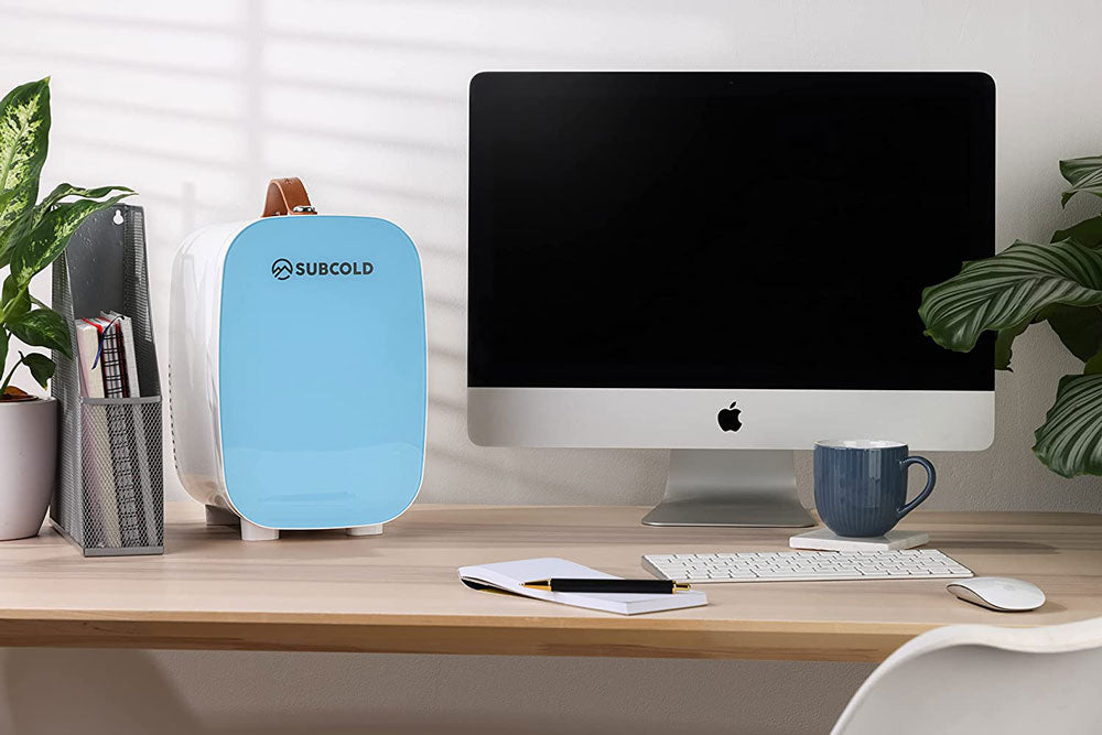 Subcold Pro 6 litre blue mini fridge for bedroom or office