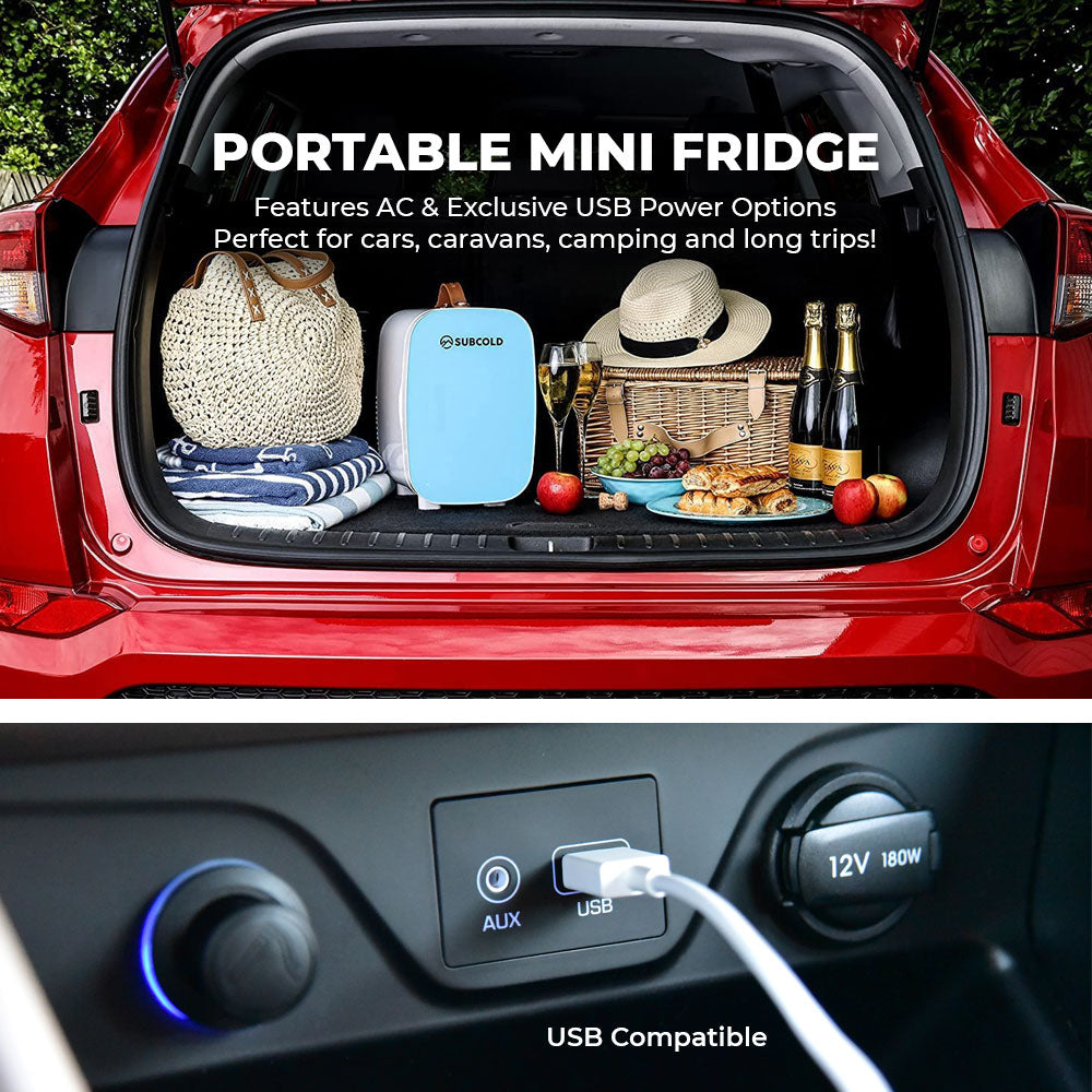 Subcold Pro 6 litre blue portable mini fridge