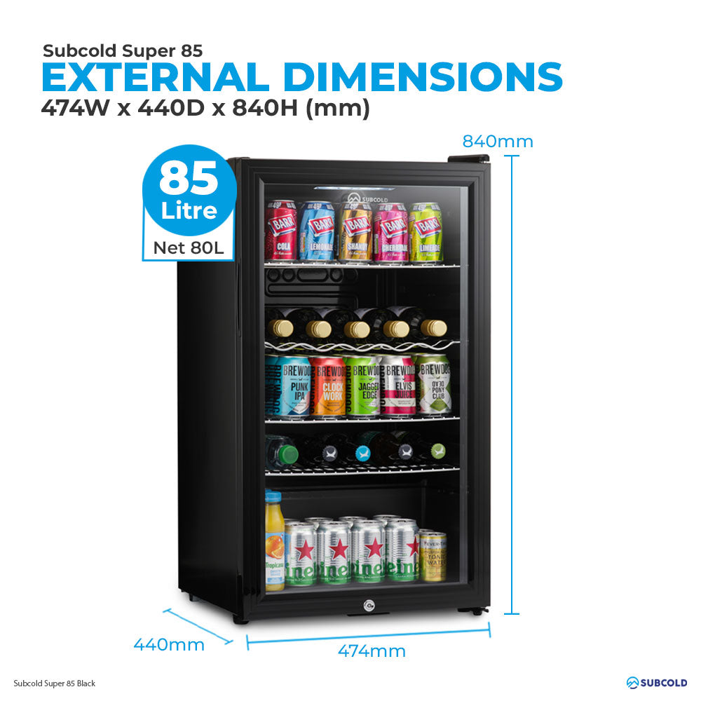 Subcold Super 85 LED Beer Fridge - Black – image 2