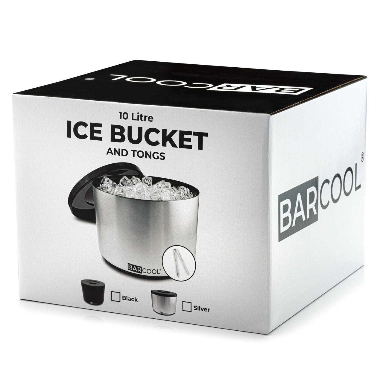 Barcool 10L Ice Bucket - Round Silver - As New