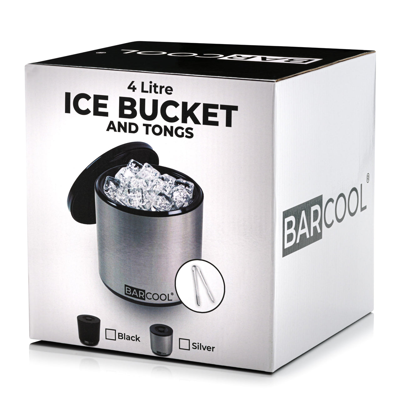 Barcool 4L Ice Bucket - Round Silver - As New