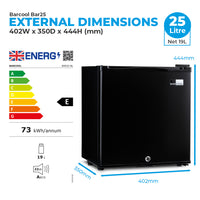 Thumbnail for Barcool Bar25 LED - Mini Bar Fridge