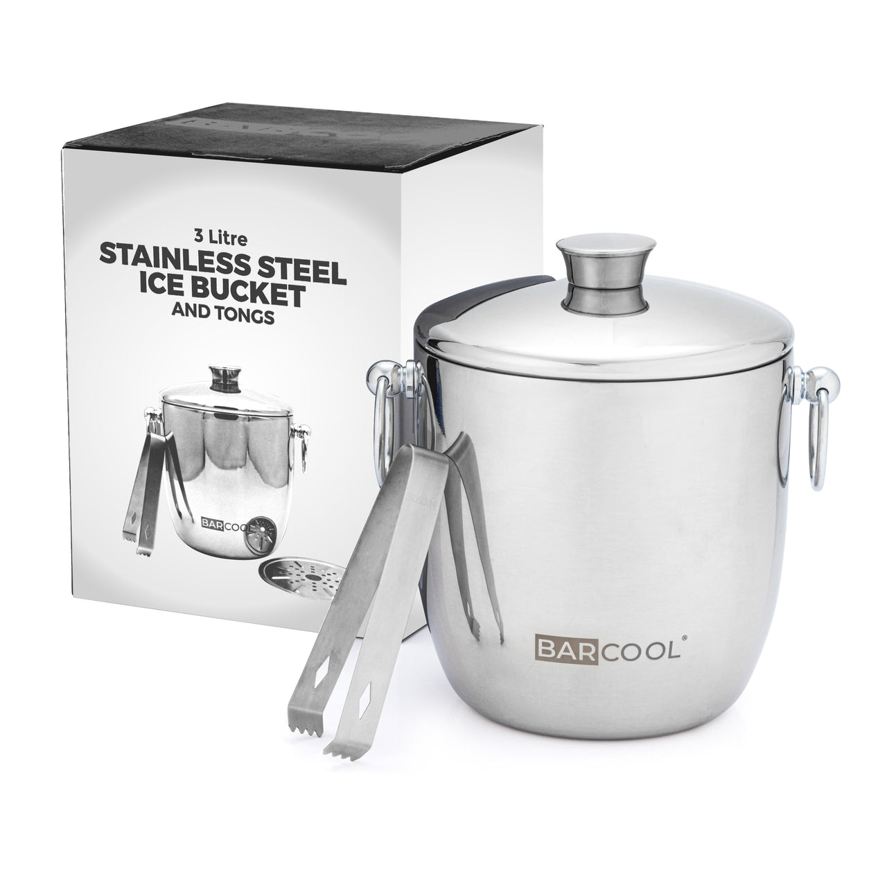 Barcool 3L Stainless Steel Ice Bucket