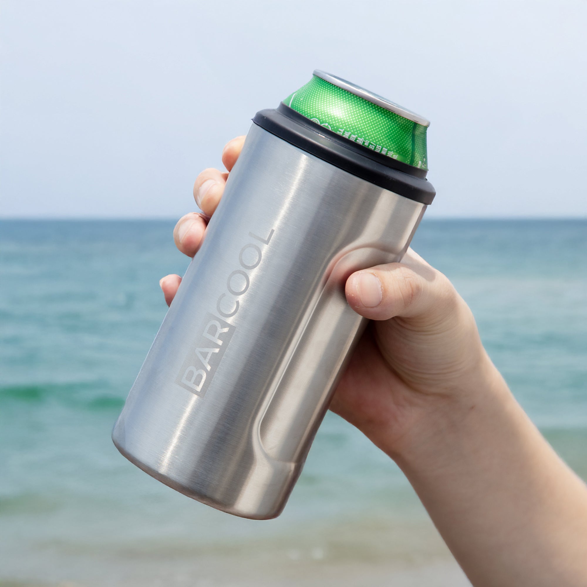 Barcool Insulated Beer Cooler and Tumbler with Opener SS