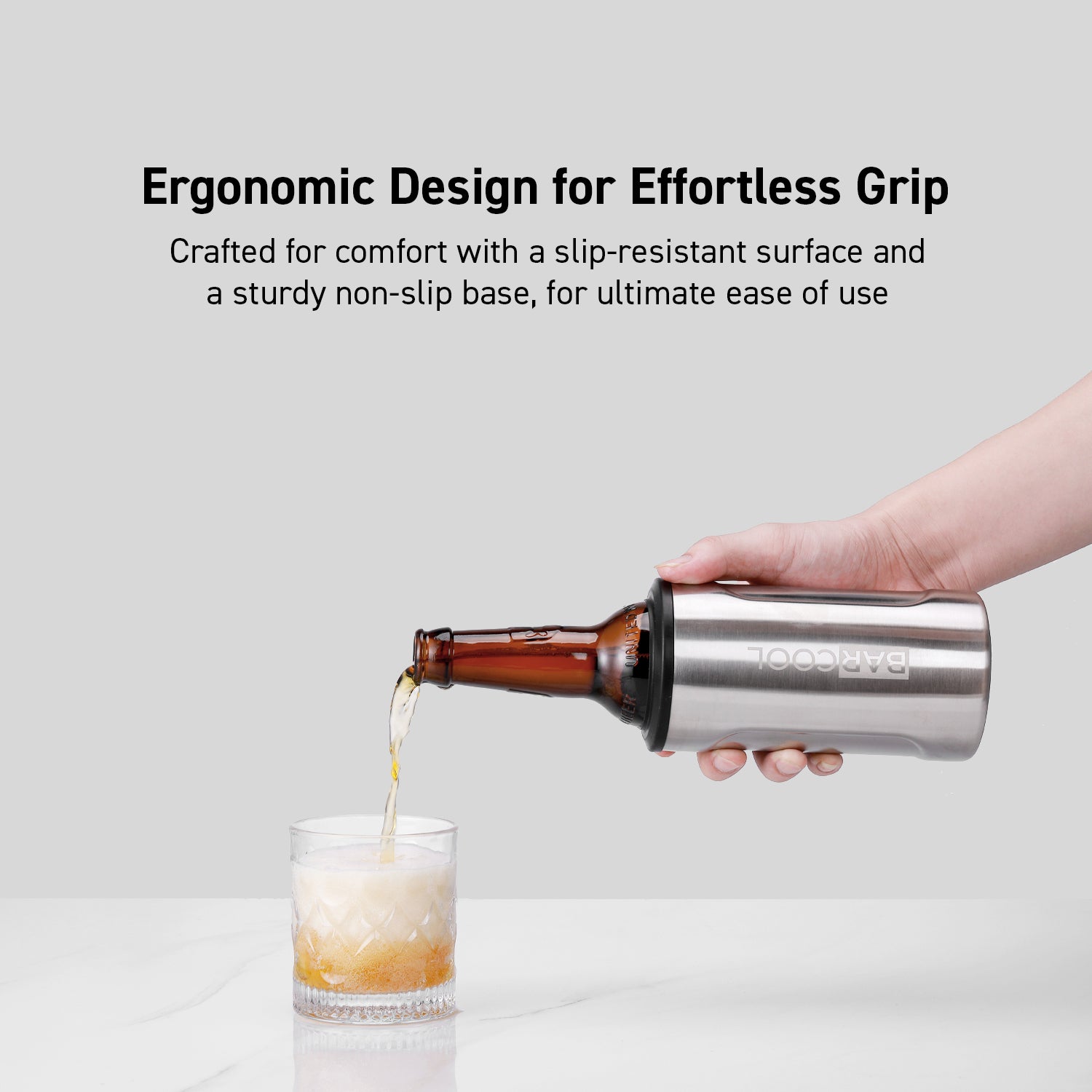 Barcool Insulated Beer Cooler and Tumbler with Opener SS