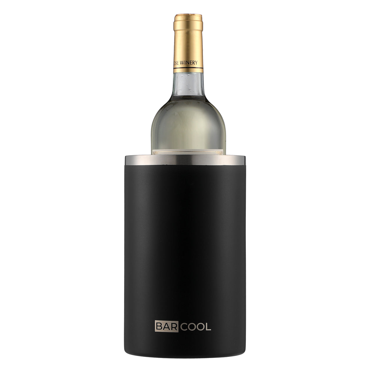 Barcool Wine Cooler Sleeve Black Stainless Steel