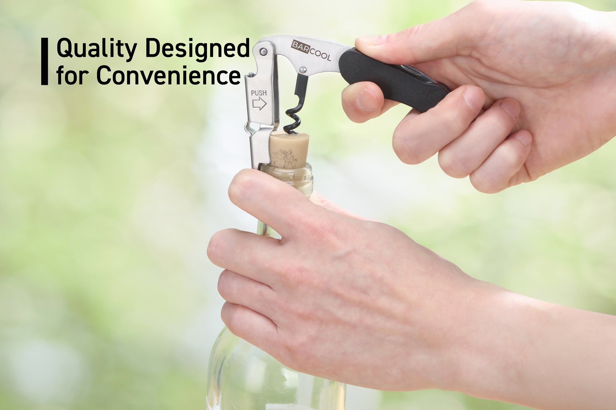 Barcool Wine Opener Stainless Steel - Black