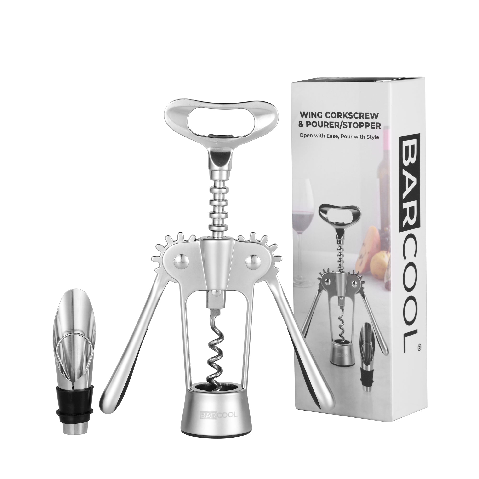 Barcool Wing Corkscrew with Pourer & Stopper
