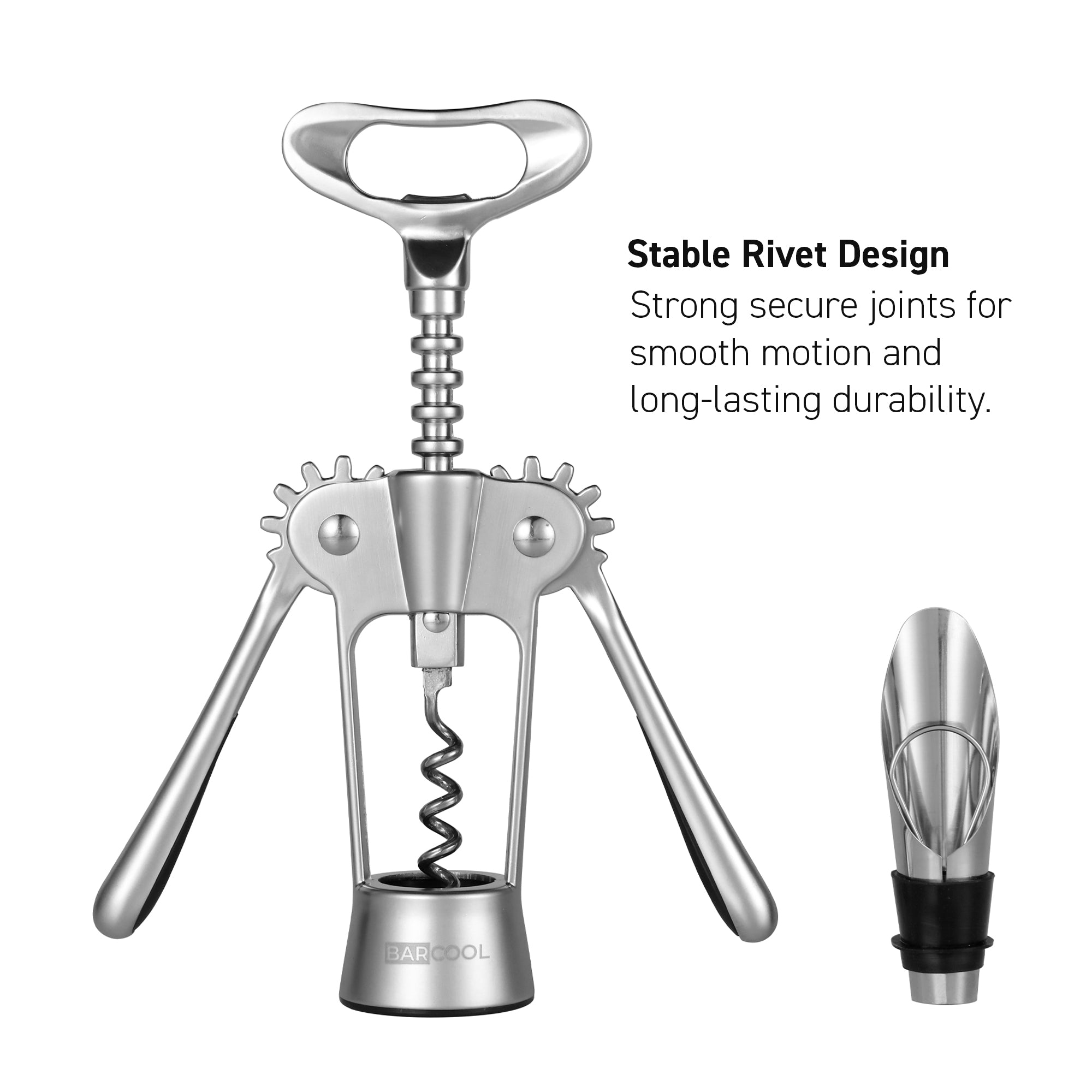Barcool Wing Corkscrew with Pourer & Stopper