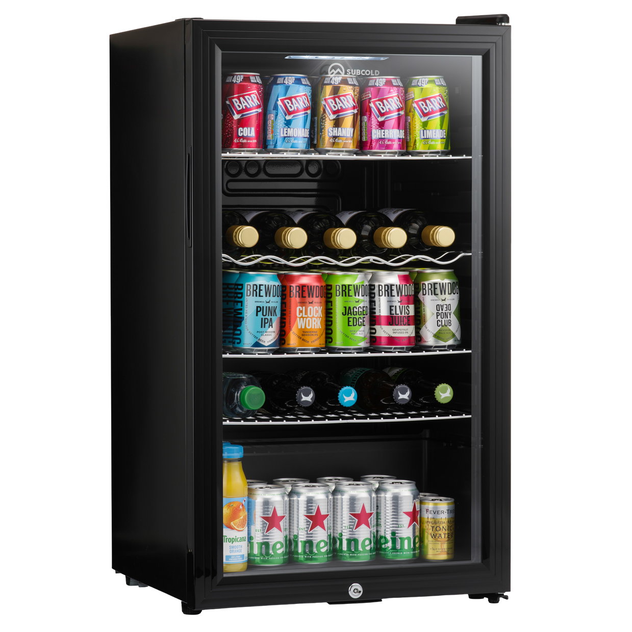 Beer Fridge 85 Litre Glass Door Fridge Black Subcold Mini