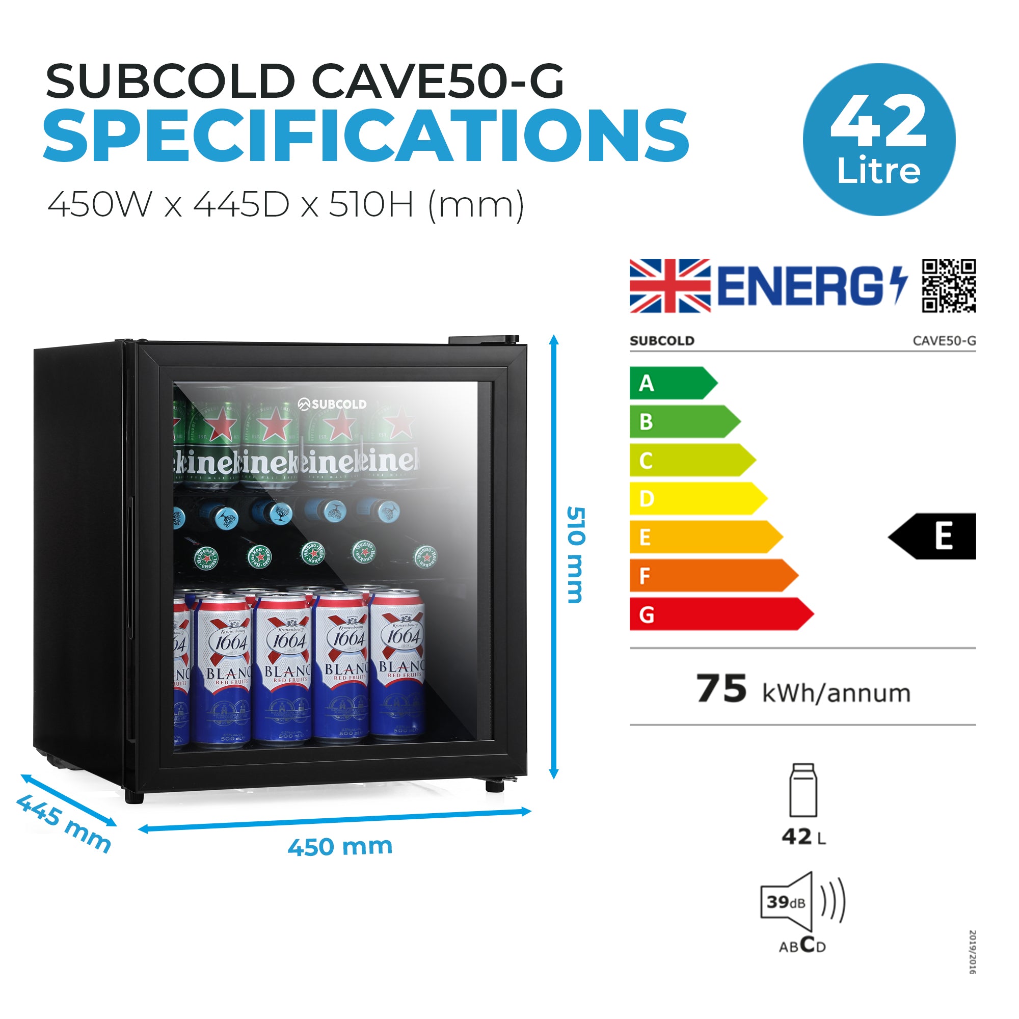 Subcold Cave50-G Beer Fridge | Refurbished