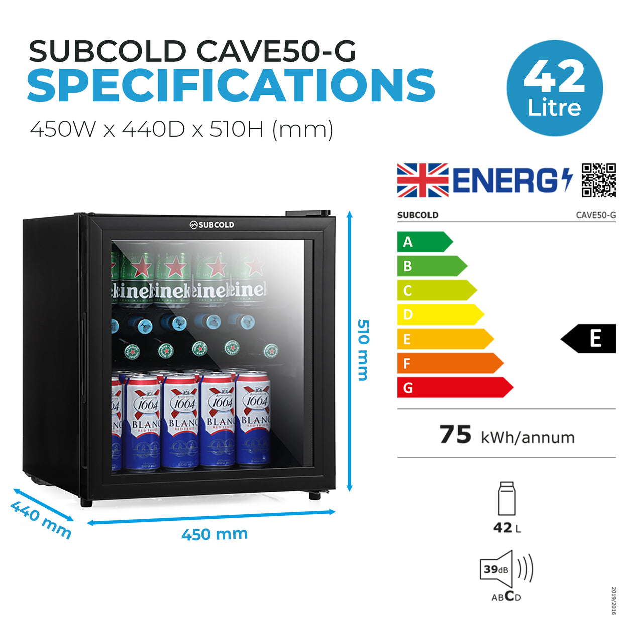 Subcold Cave50-G Beer Fridge