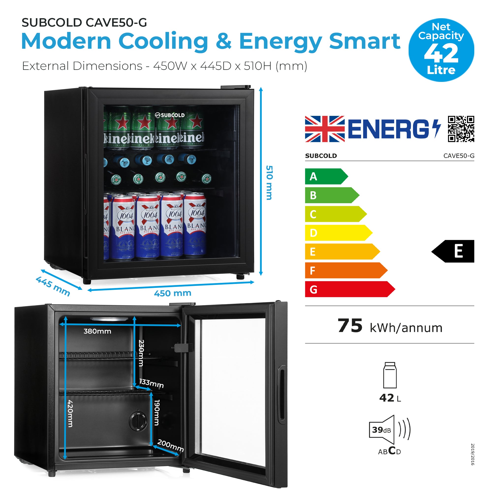 Subcold Cave50-G Beer Fridge | Refurbished