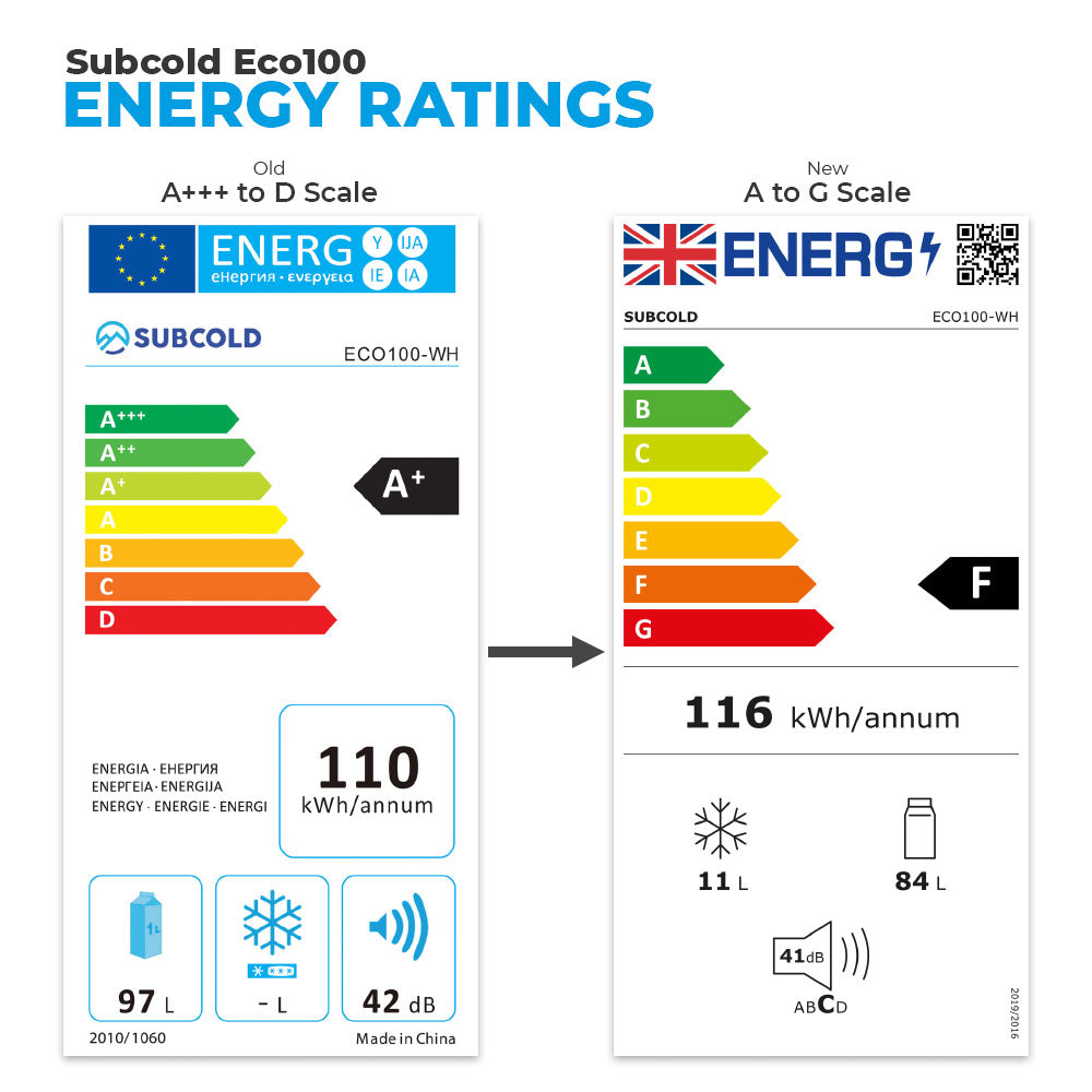 Subcold Eco100 LED Under Counter Fridge - White – image 2