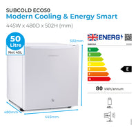 Thumbnail for Subcold Eco50 Mini Fridge - White | Refurbished