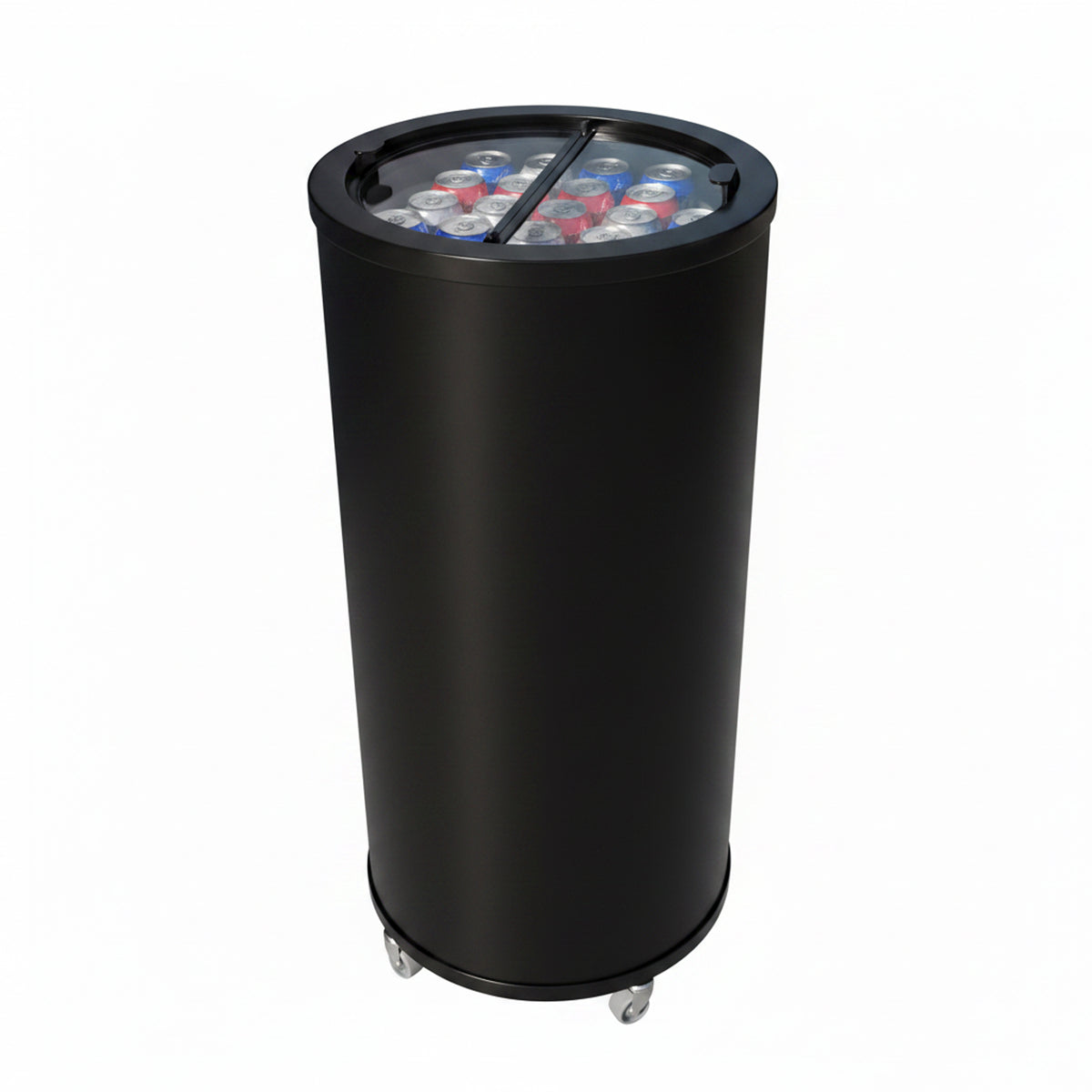 Empire Drinks Can Bottle Dump Impulse Barrel Mobile Cooler Black - EMP-CC77