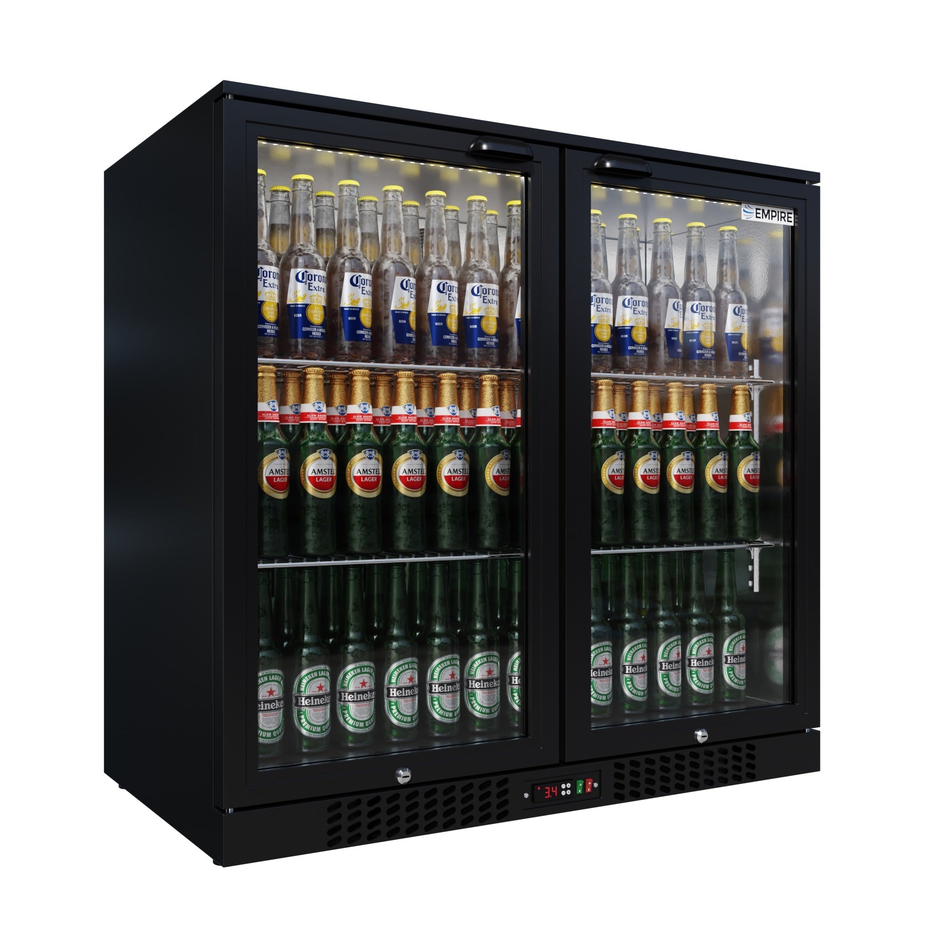 Empire Double Door 208L Bottle Cooler Commercial Fridge CL-210H