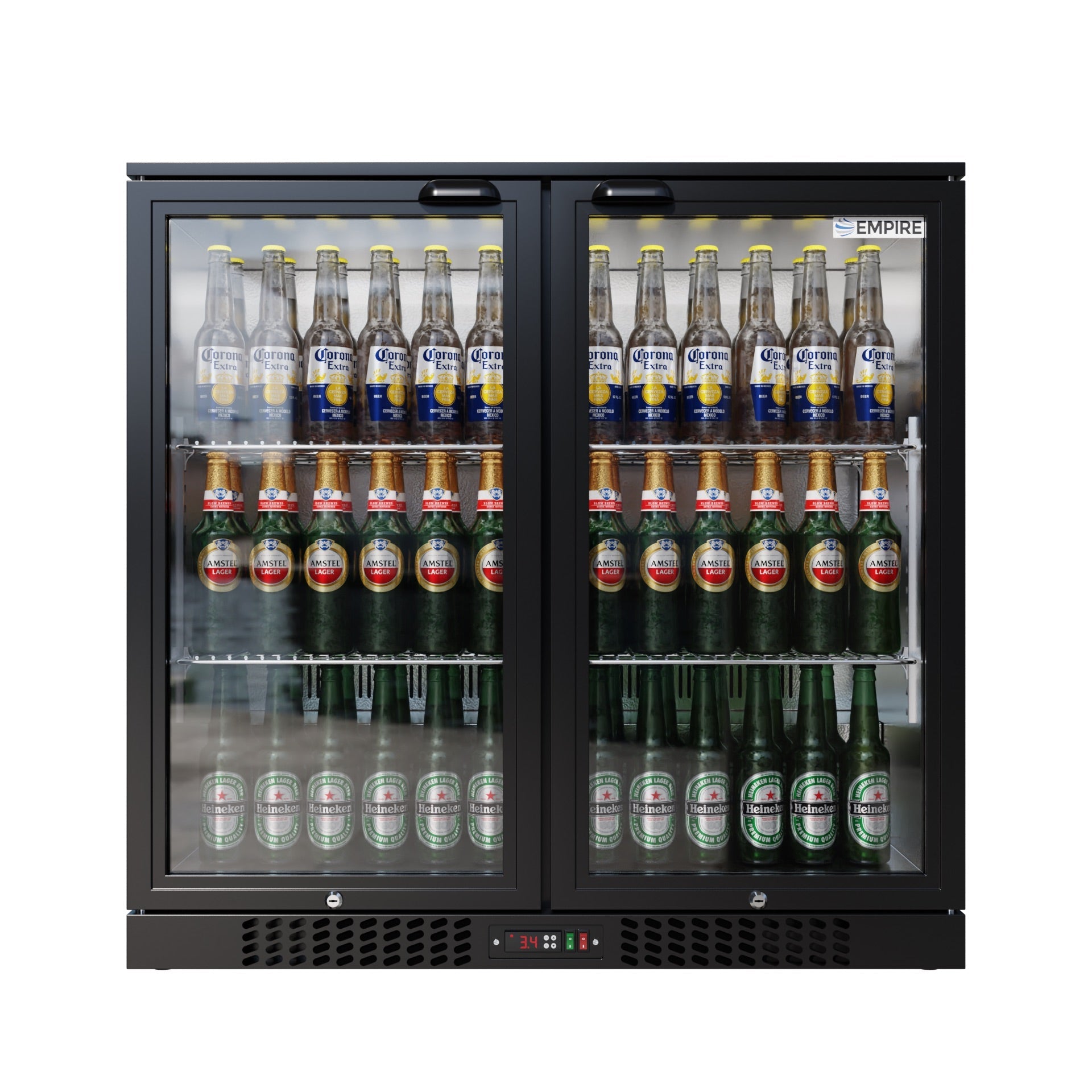 Empire Double Door 208L Bottle Cooler Commercial Fridge CL-210H