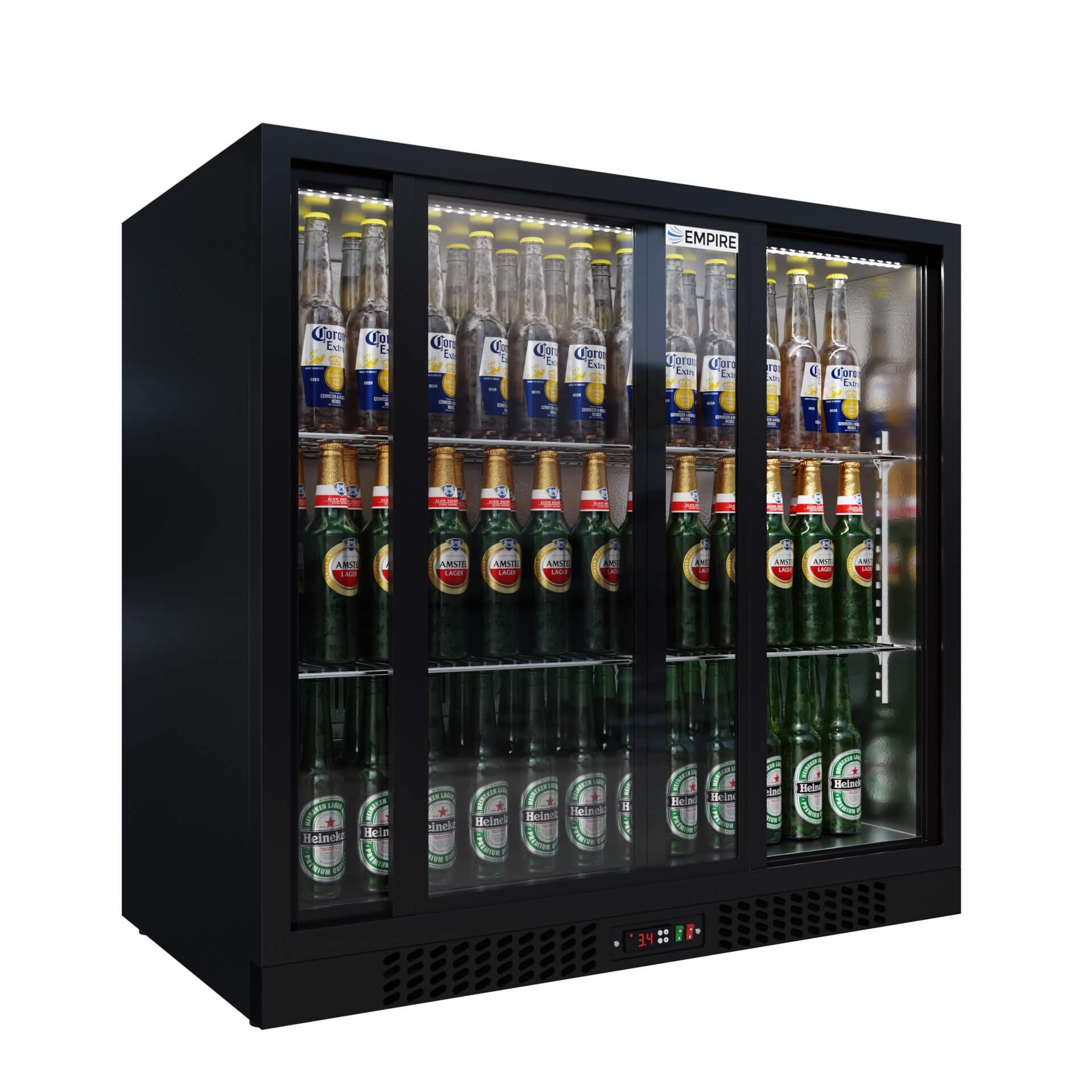 Empire Double Door Bottle Cooler 208L Commercial Fridge CL-210S