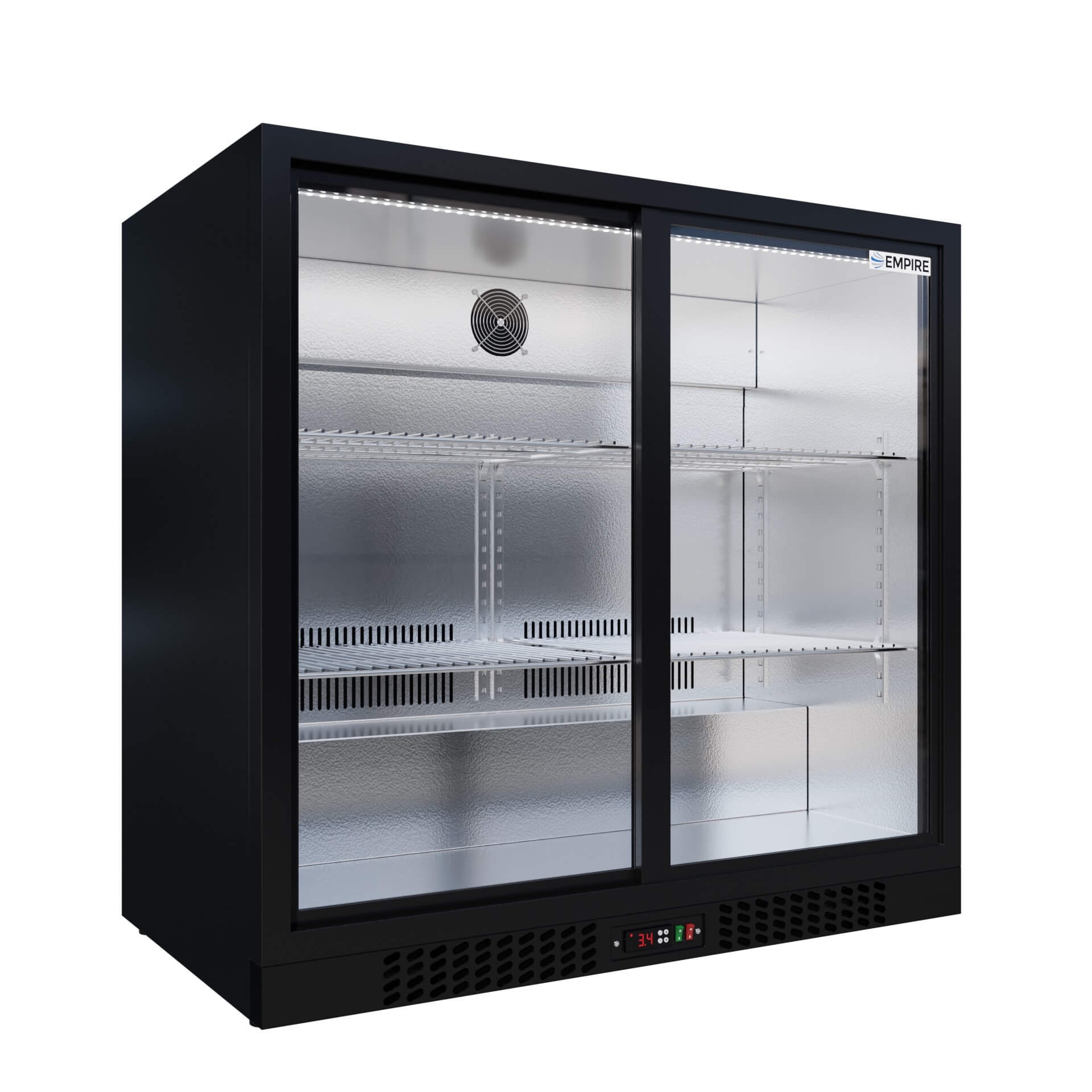Empire Double Door Bottle Cooler 208L Commercial Fridge CL-210S