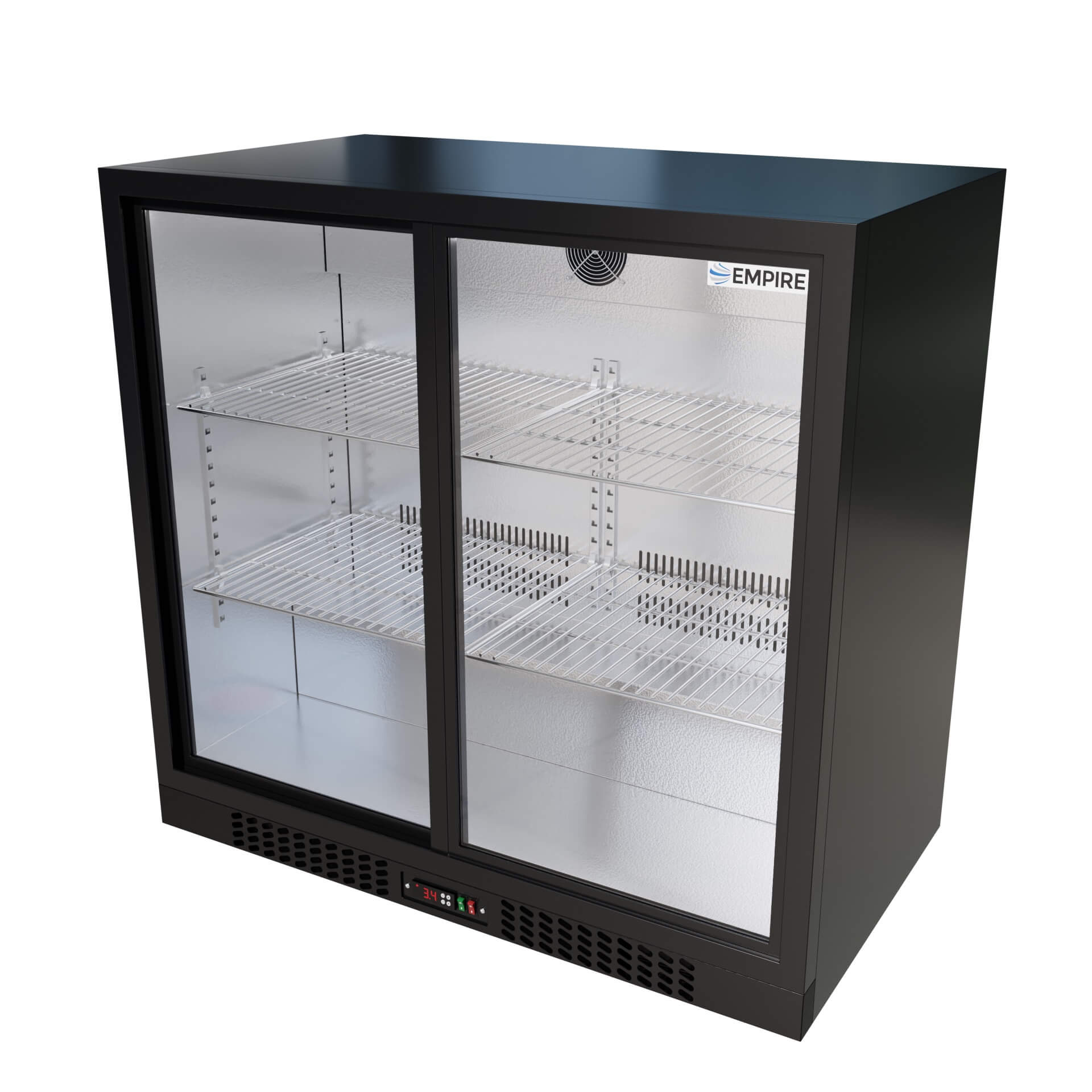 Empire Double Door Bottle Cooler 208L Commercial Fridge CL-210S
