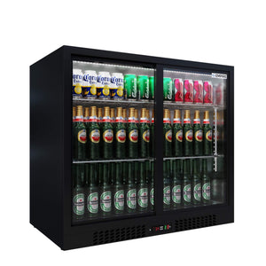 Empire Double Door Bottle Cooler – A Energy Rated Low 835mm Height Sliding Door Commercial Back Bar Fridge | CL-210SC
