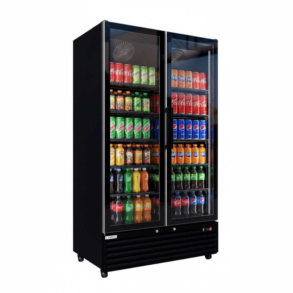 Empire Double Door Back Bar Cooler 879L Commercial Fridge CL-1000W