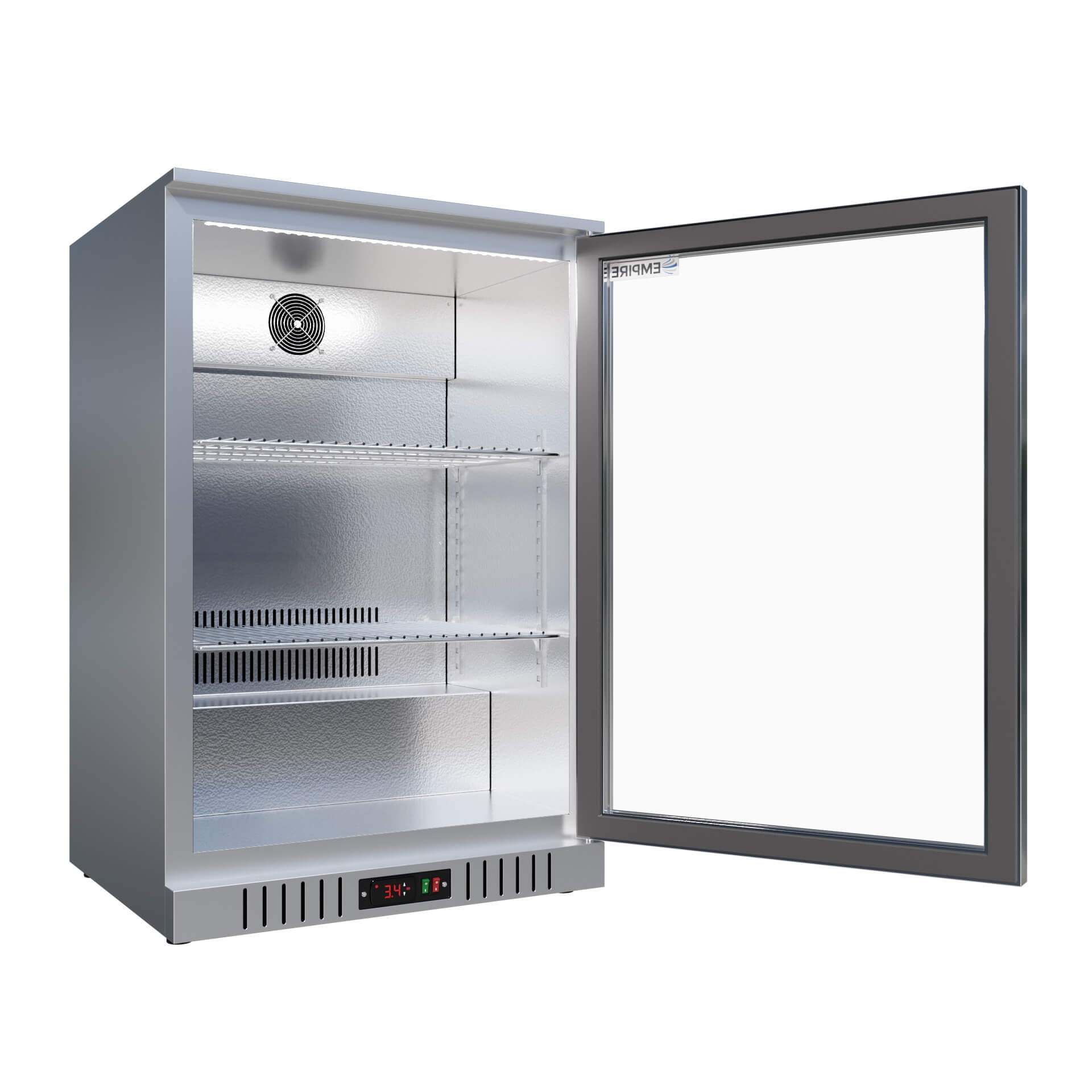 Empire Single Door 138L Stainless Steel Bottle Cooler – A Energy Rated Commercial Back Bar Fridge | CL-130H-S