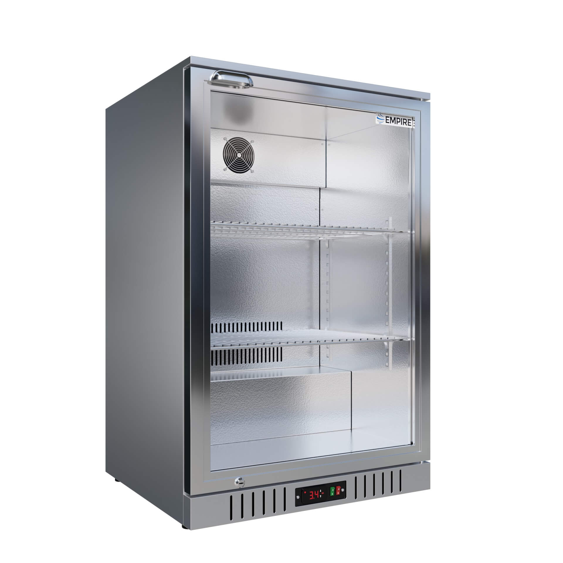 Empire Single Door 138L Stainless Steel Bottle Cooler – A Energy Rated Commercial Back Bar Fridge | CL-130H-S