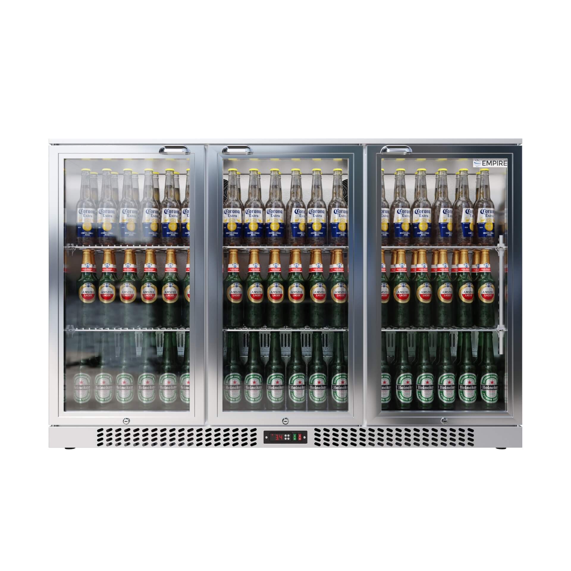 Empire Triple Door 330L Commercial Back Bar Fridge CL-320H-S