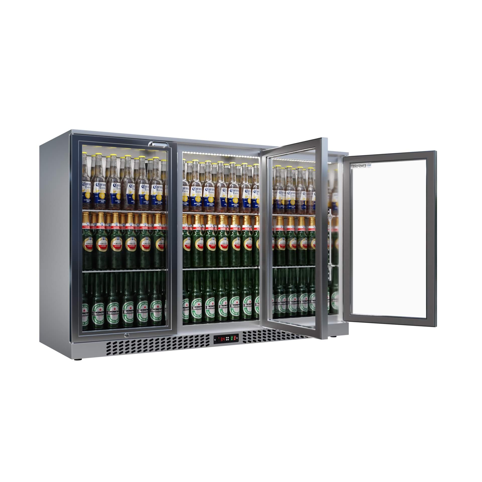 Empire Triple Door 330L Commercial Back Bar Fridge CL-320H-S