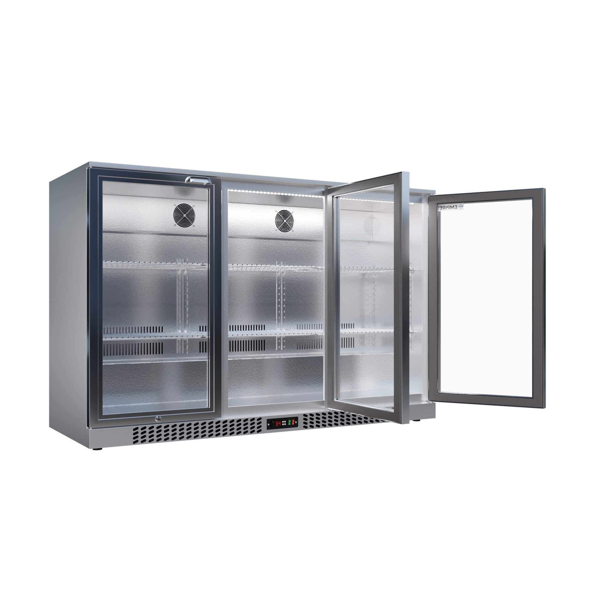 Empire Triple Door 330L Commercial Back Bar Fridge CL-320H-S