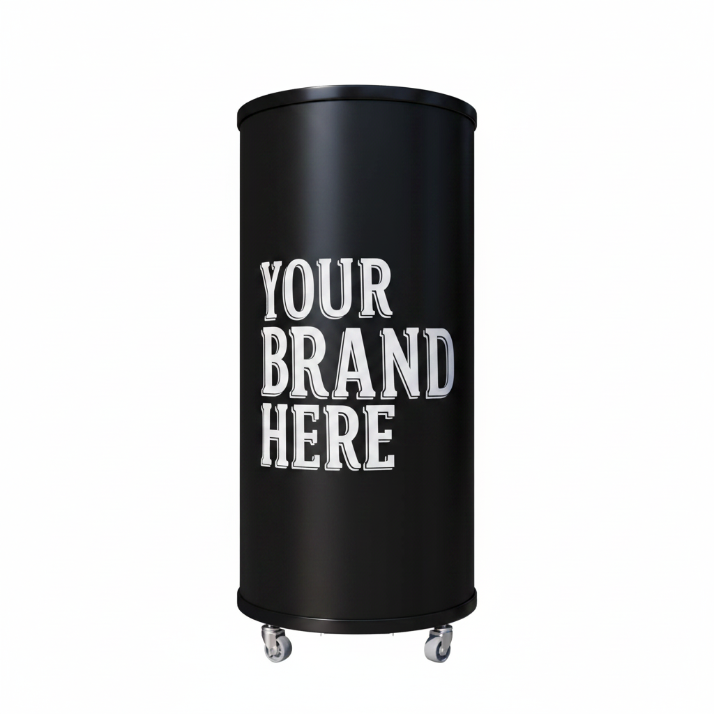 Empire Drinks Can Bottle Dump Impulse Barrel Mobile Cooler Black - EMP-CC77