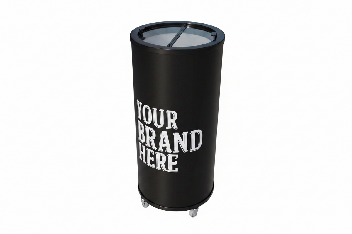 Empire Drinks Can Bottle Dump Impulse Barrel Mobile Cooler Black - EMP-CC77